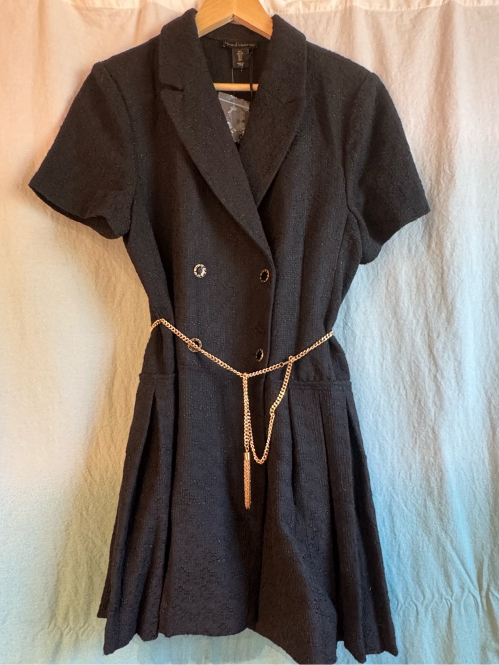 NWT House of Harlow 1960 Dress black 
Tweed dress